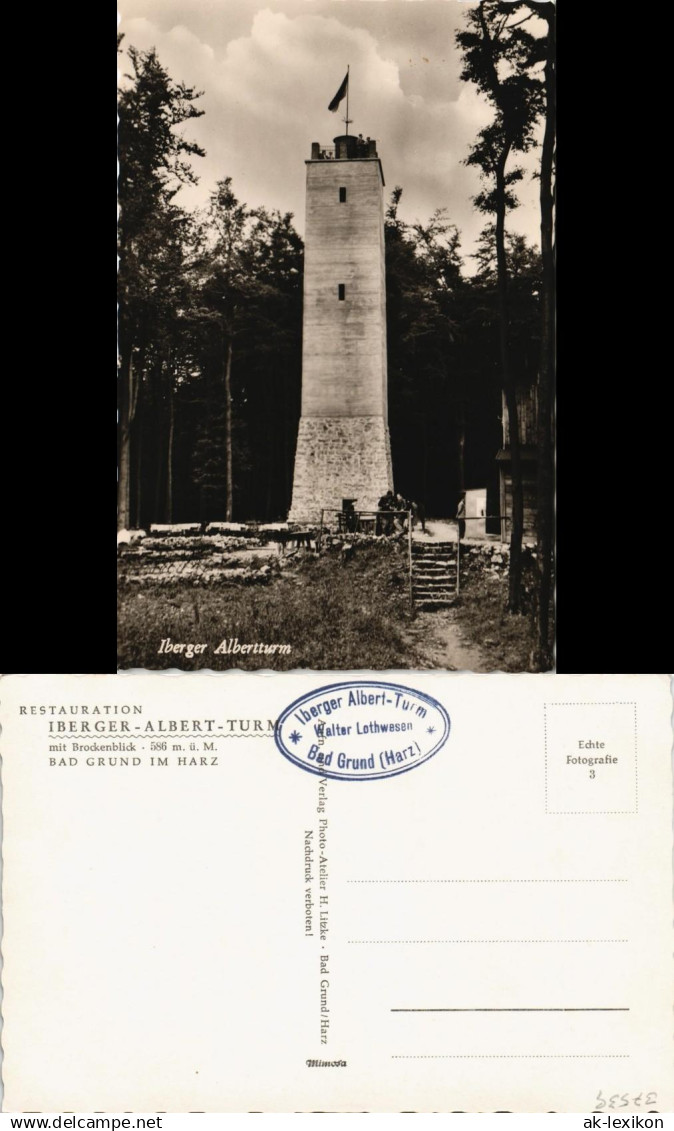Ansichtskarte Bad Grund (Harz) Iberger Albert Turm 1961