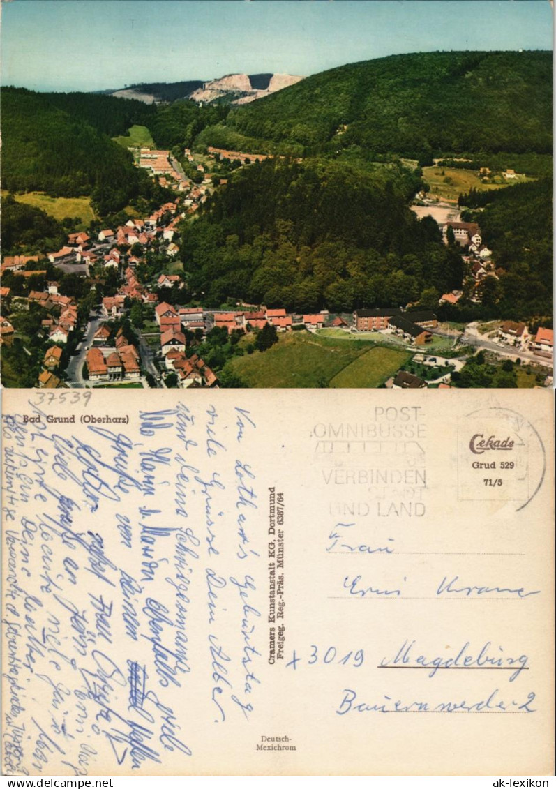 Ansichtskarte Bad Grund (Harz) Stadtpartie 1971