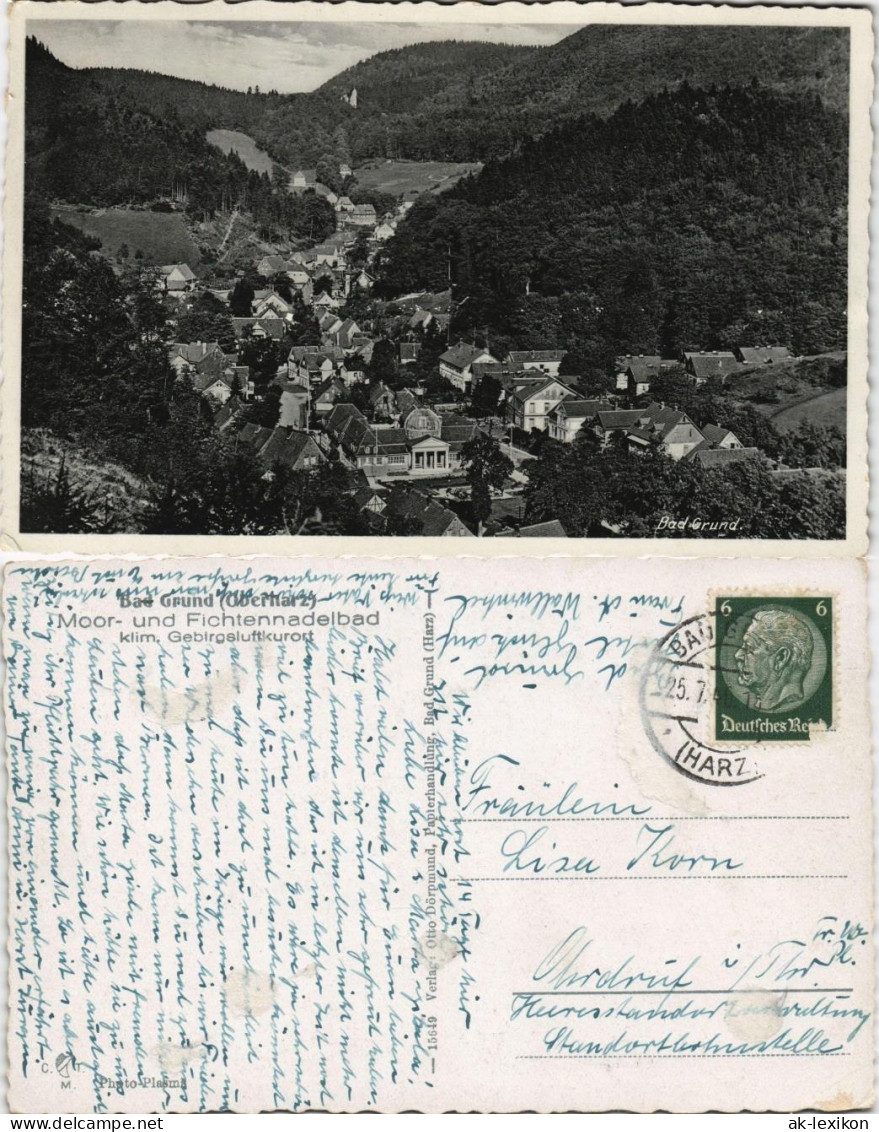 Ansichtskarte Bad Grund (Harz) Totale 1940