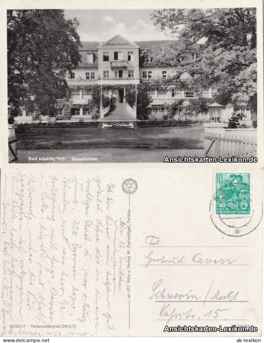 Ansichtskarte Bad Köstritz Sanatorium 1958