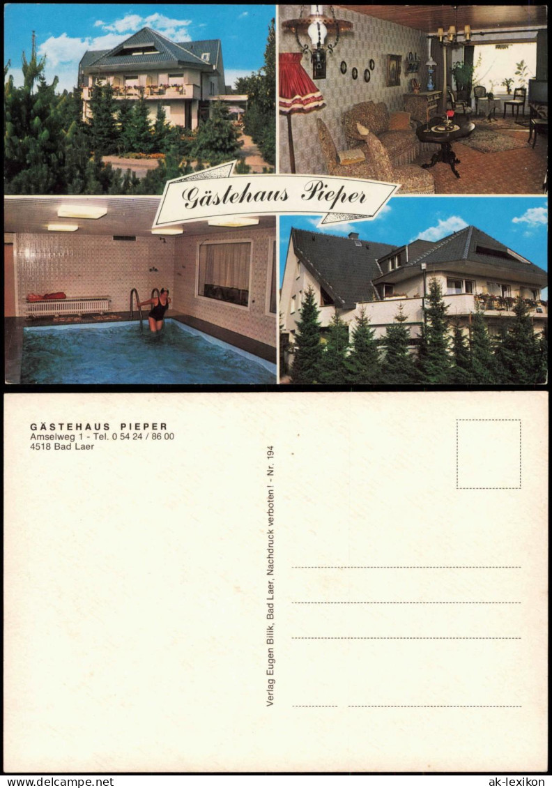 Ansichtskarte Bad Laer GÄSTEHAUS PIEPER Amselweg 1 Mehrbild 1974