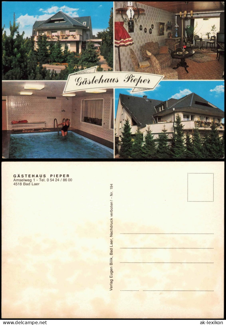 Ansichtskarte Bad Laer GÄSTEHAUS PIEPER Amselweg 1 Mehrbild 1974