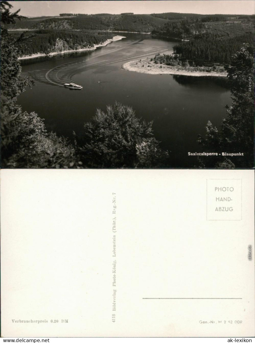 Ansichtskarte Bad Lobenstein Saaletalsperre - Blaupunkt 1959/1962