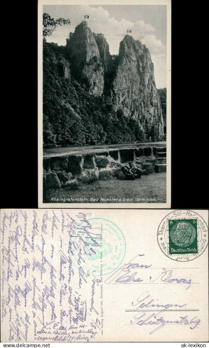 Ansichtskarte Bad Münster am Stein-Ebernburg Rheingrafenstein 1938