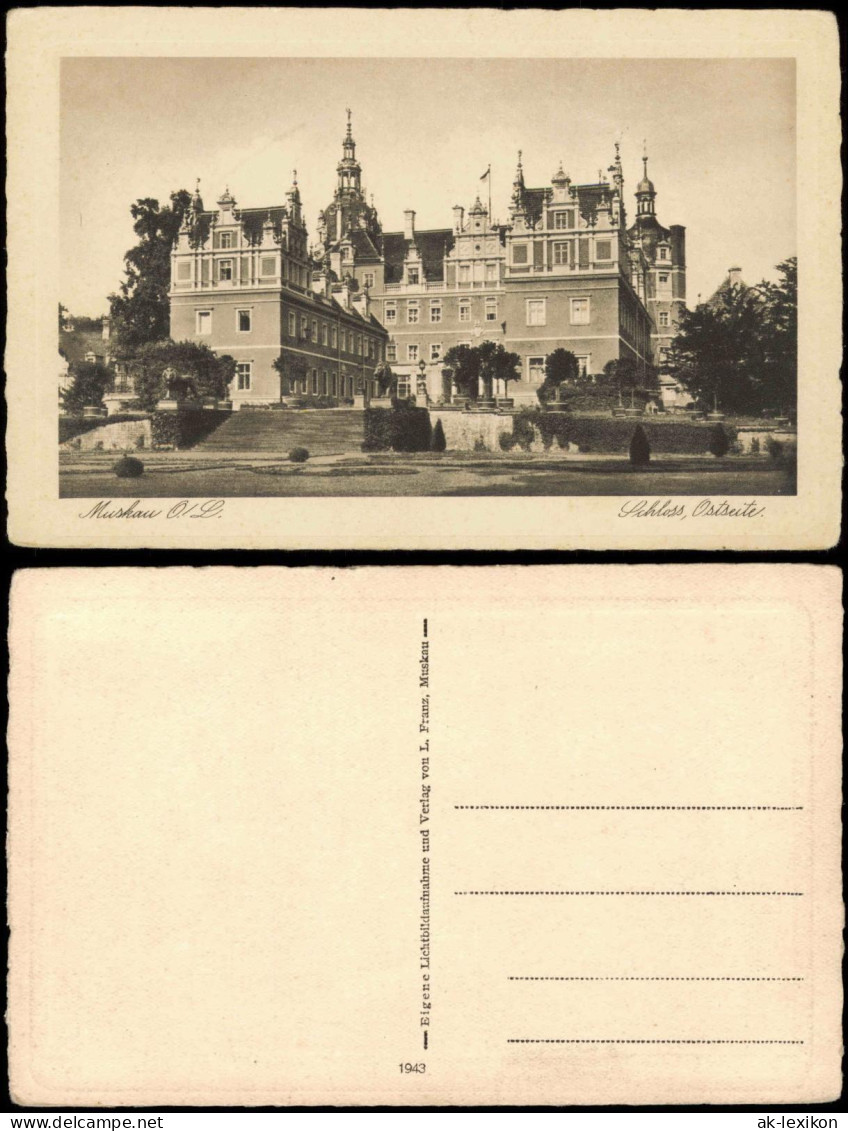 Ansichtskarte Bad Muskau Schloss, Ostseite (Castle Building) 1943