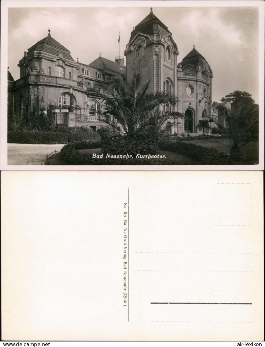 Ansichtskarte Bad Neuenahr-Bad Neuenahr-Ahrweiler Partie am Kurtheater 1930