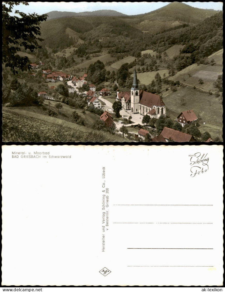 Ansichtskarte Bad Peterstal-Griesbach Stadtpartie - Colorfotokarte 1963