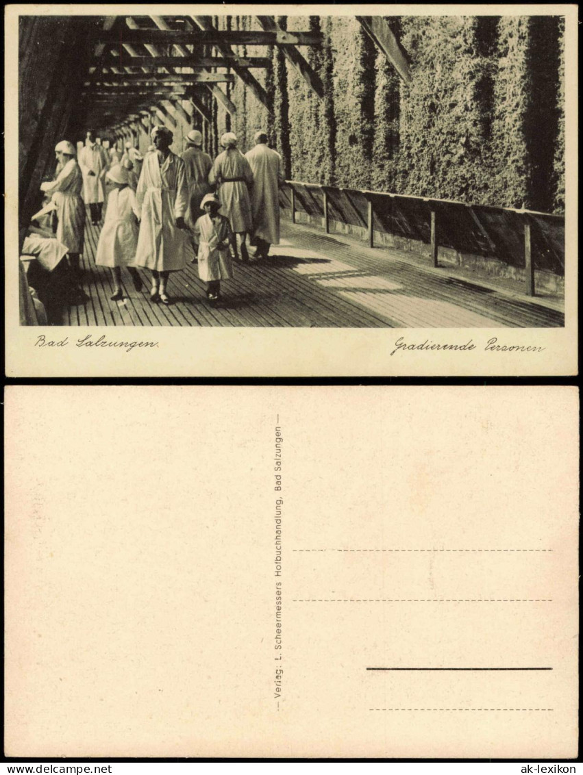 Ansichtskarte Bad Salzungen Gradierwerk Gradierende Personen 1930