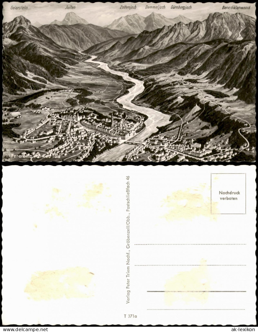 Ansichtskarte Bad Tölz Panorama-Gesamtansicht 1960