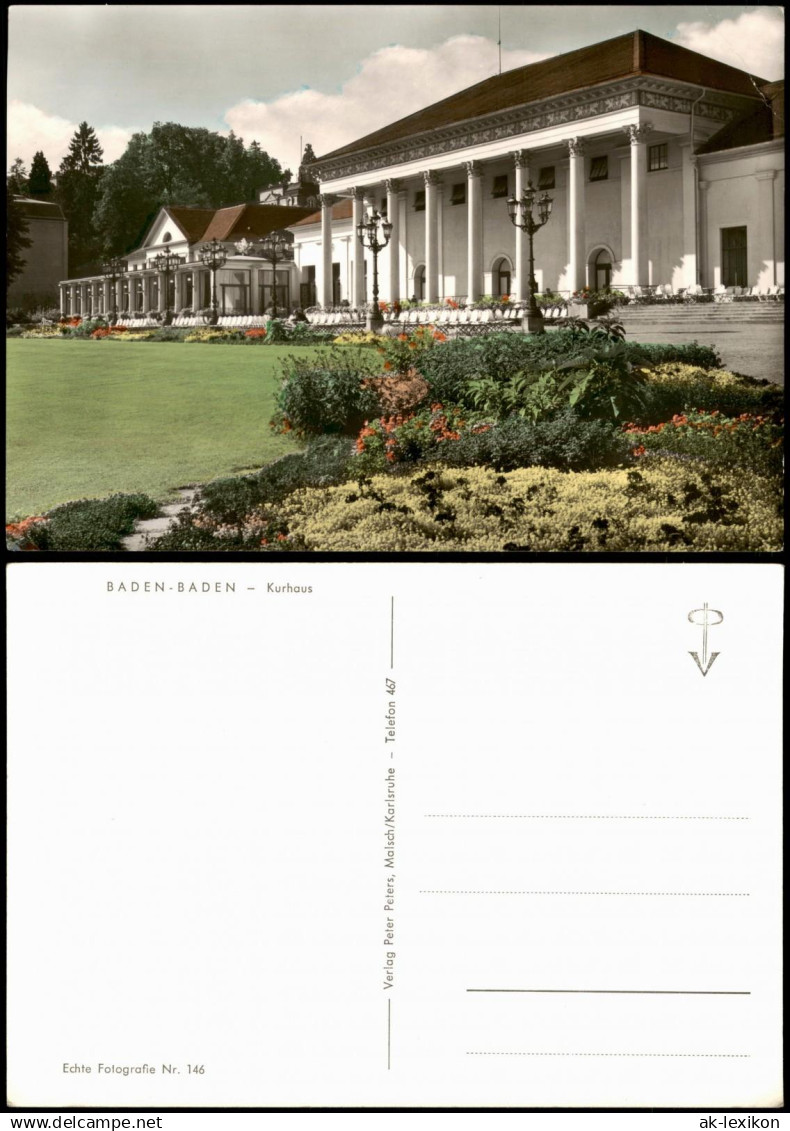 Ansichtskarte Baden-Baden Kurhaus Baden-Baden 1960