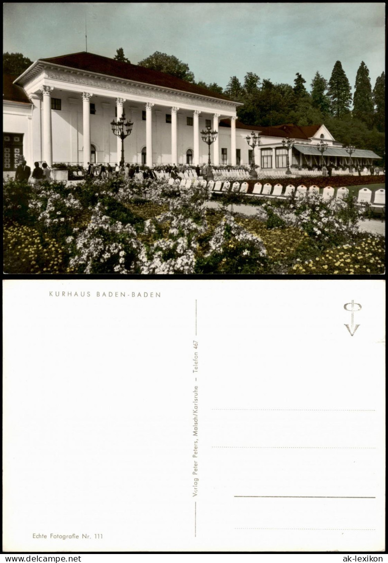 Ansichtskarte Baden-Baden Kurhaus Baden-Baden 1965