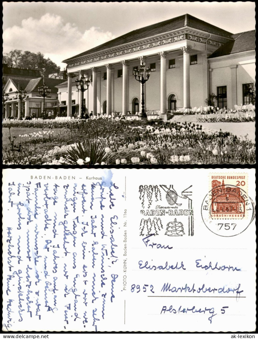 Ansichtskarte Baden-Baden Kurhaus Baden-Baden - Fotokarte 1967