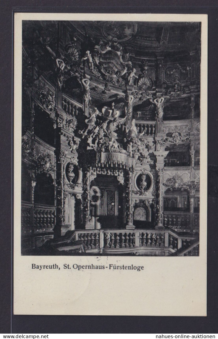 Ansichtskarte Bayreuth St. Opernhaus Fürstnloge Theater Schauspiler Oper