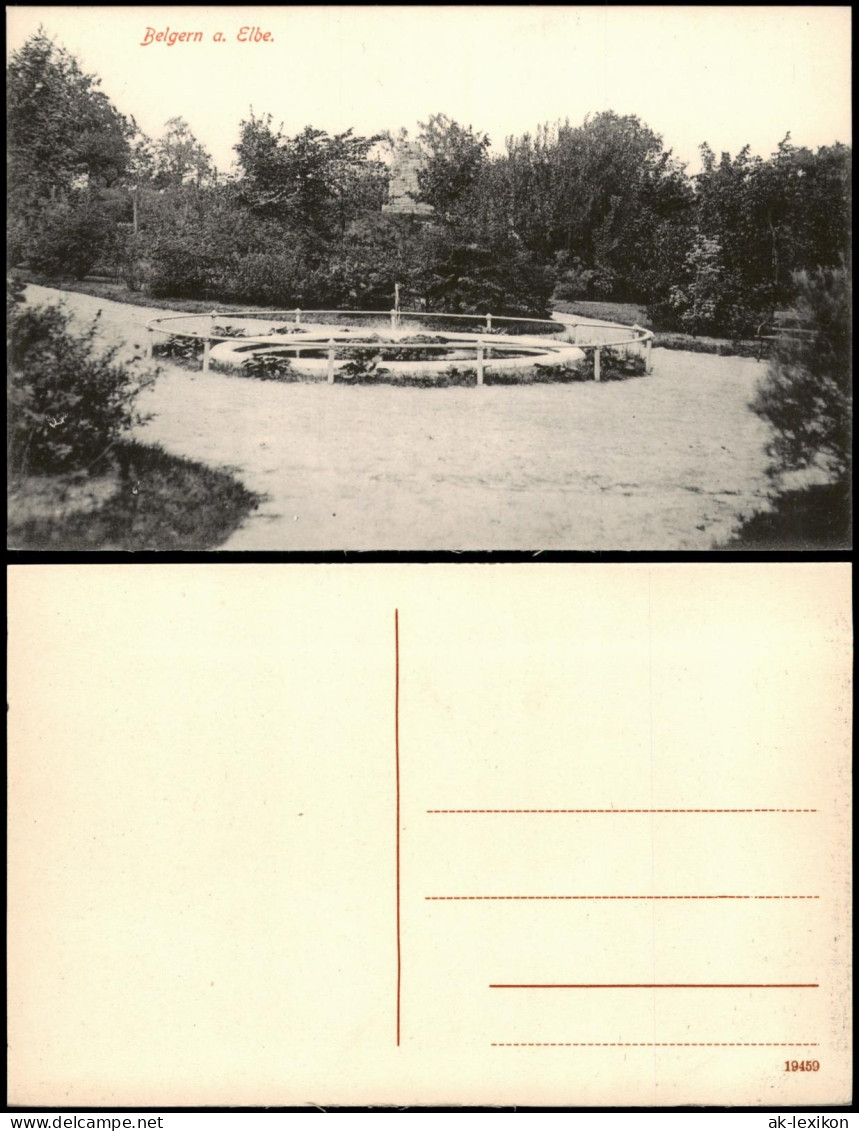 Ansichtskarte Belgern Parkanlage 1915