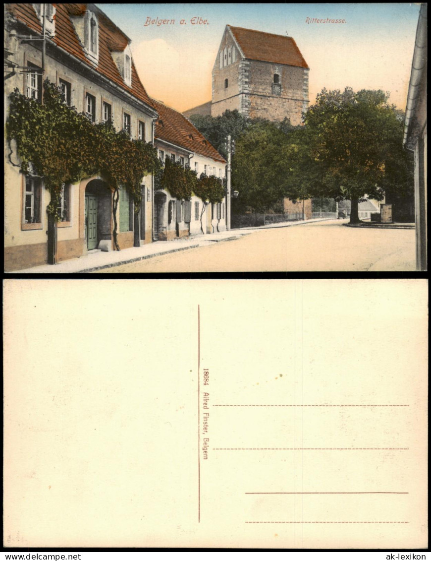 Ansichtskarte Belgern Ritterstrasse. 1916