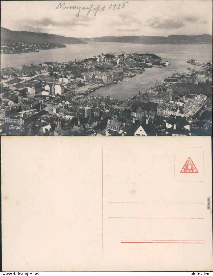 Ansichtskarte Bergen Bergen Panorama-Ansicht 1925
