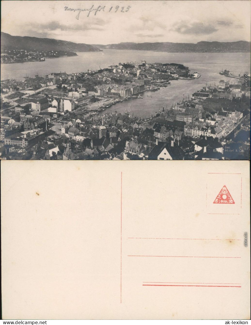 Ansichtskarte Bergen Bergen Panorama-Ansicht 4 1925