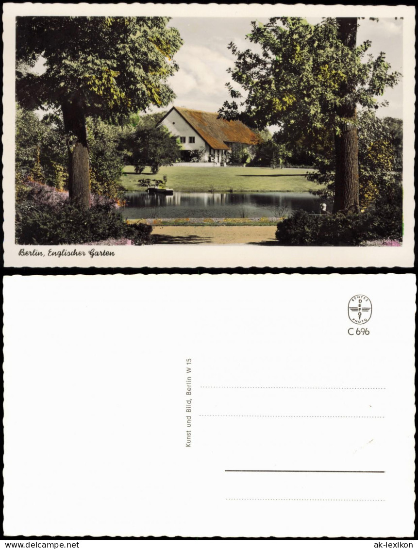 Ansichtskarte Berlin Englischer Garten, Haus - Colorfotokarte 1954