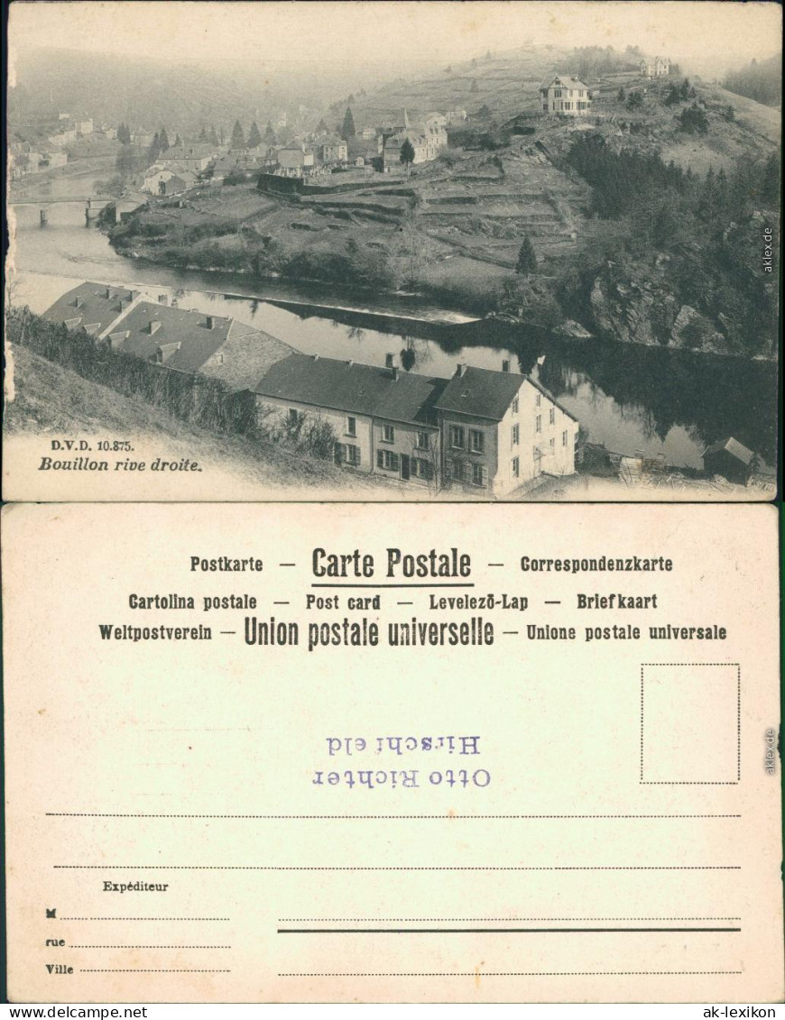 Ansichtskarte Beulen Bouillon Blick auf die Stadt 1914