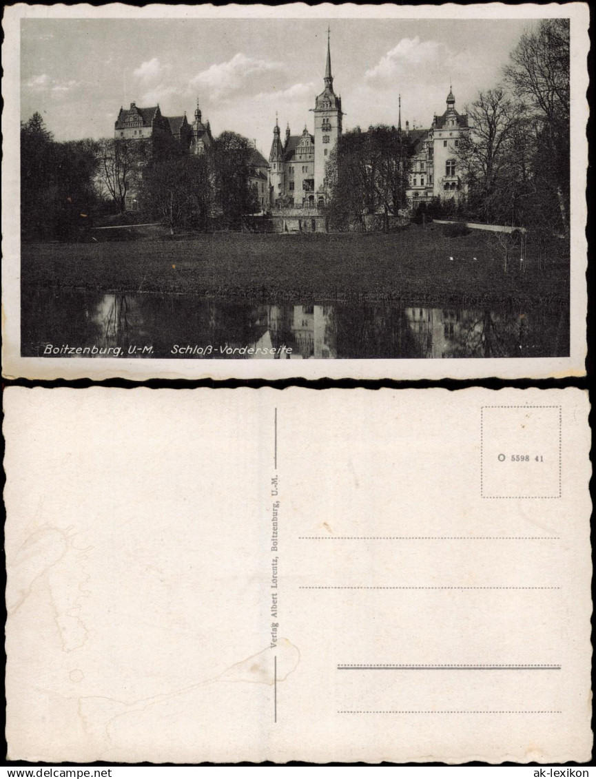 Ansichtskarte Boitzenburger Land Schloß Vorderseite Uckermark 1931