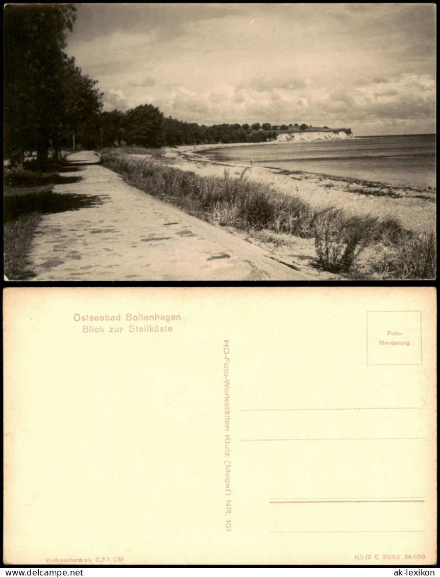 Ansichtskarte Boltenhagen Blick zur Steilküste 1960