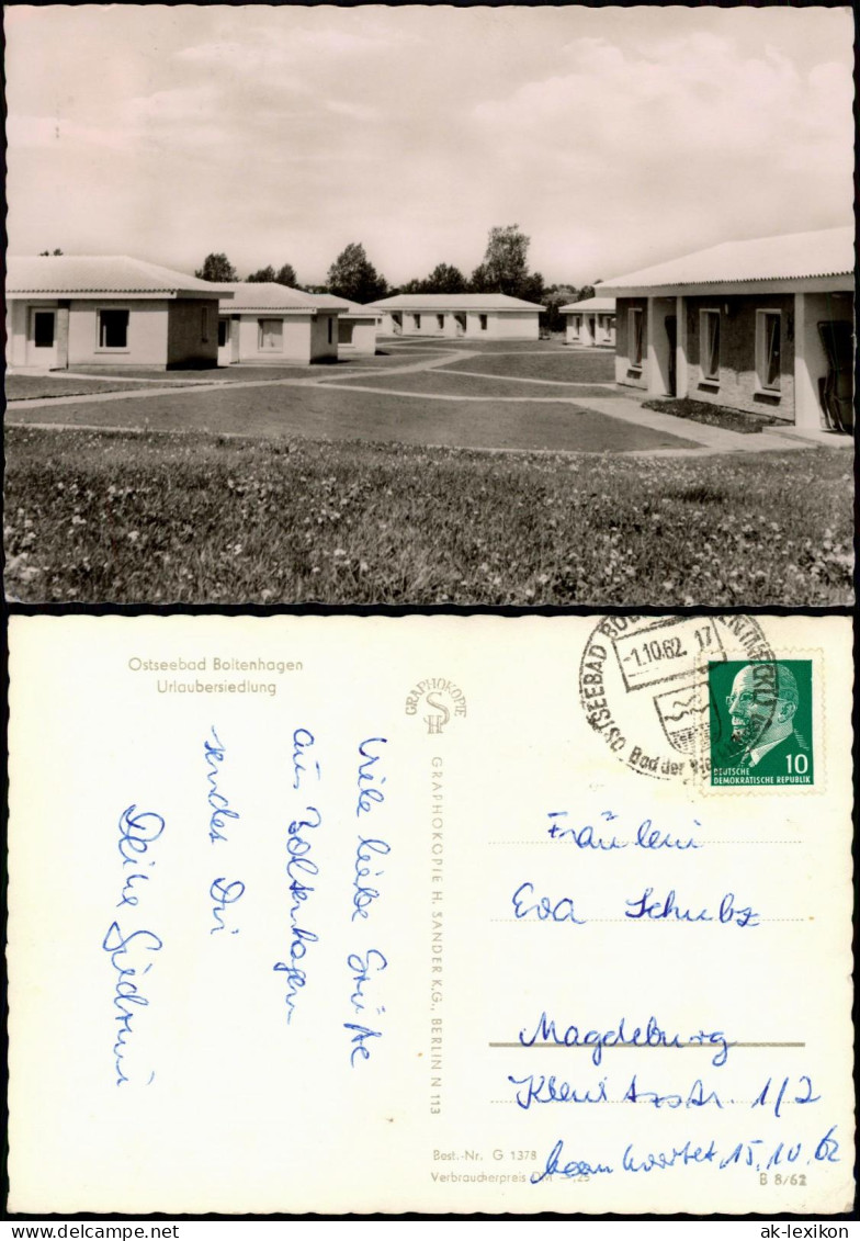 Ansichtskarte Boltenhagen Urlaubersiedlung - Bungalow 1962