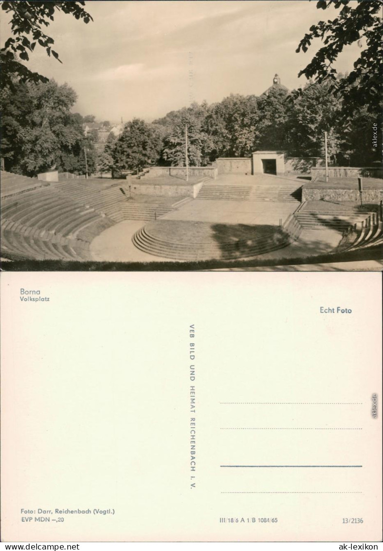 Ansichtskarte Borna Volksplatz 1965