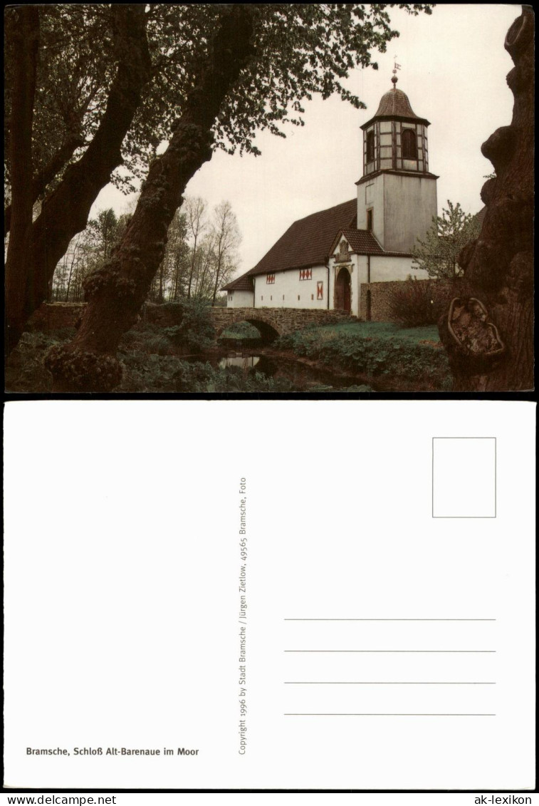 Ansichtskarte Bramsche Schloß Alt-Barenaue im Moor 1996