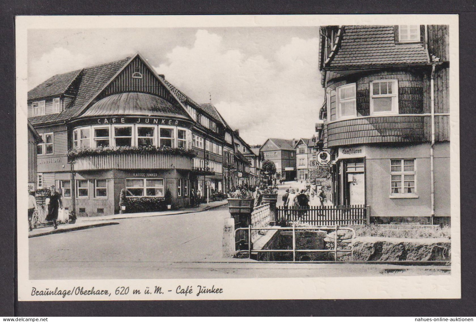 Ansichtskarte Braunlage Harz Niedersachsen Cafe Junker Hamburg Finkenwerder