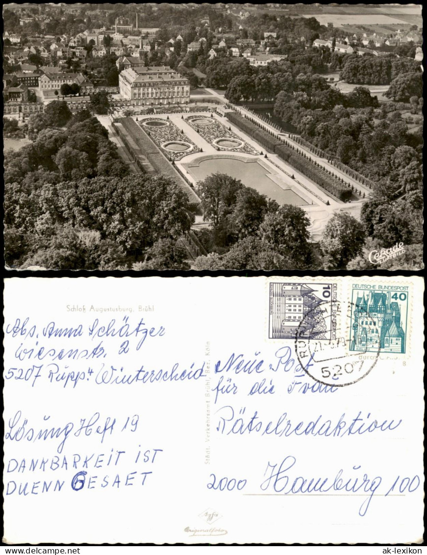 Ansichtskarte Brühl Luftbild Schlß Brühl Fotokarte 1979