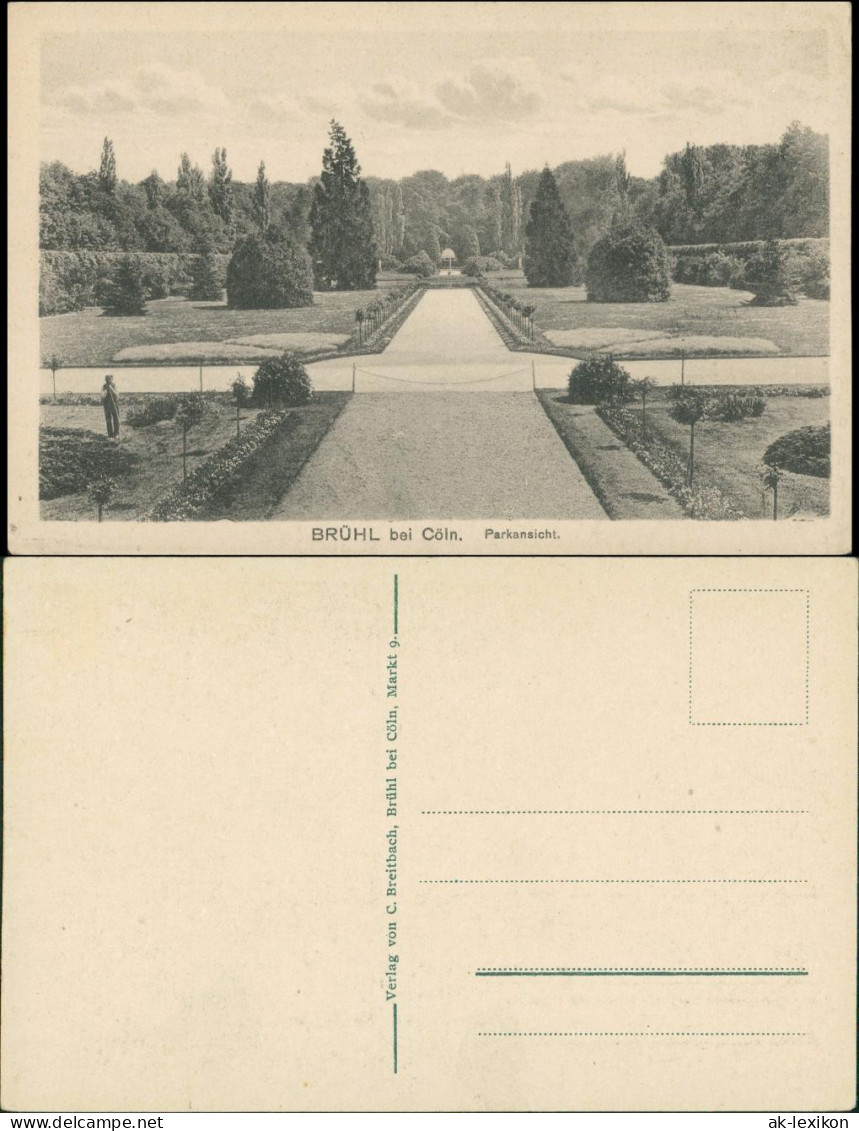 Ansichtskarte Brühl Parkanlage 1922