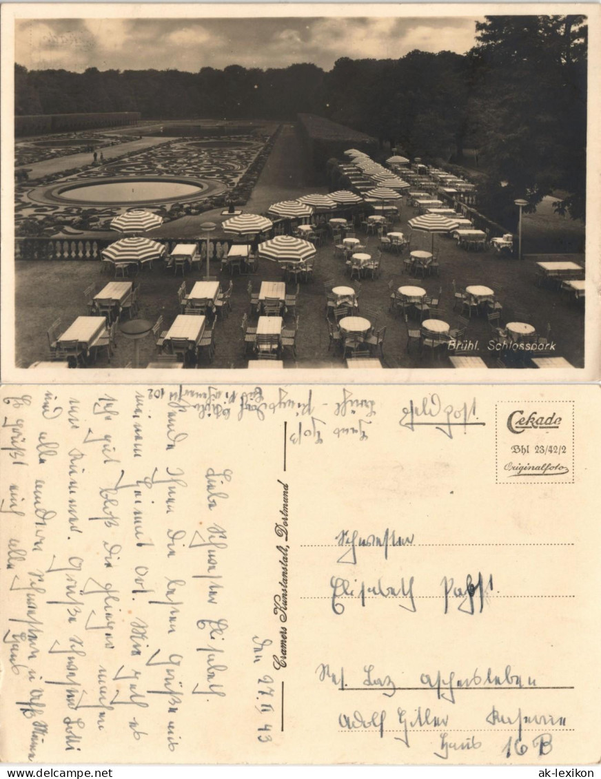 Ansichtskarte Brühl Partie im Schloss-Park Schlosspark 1943