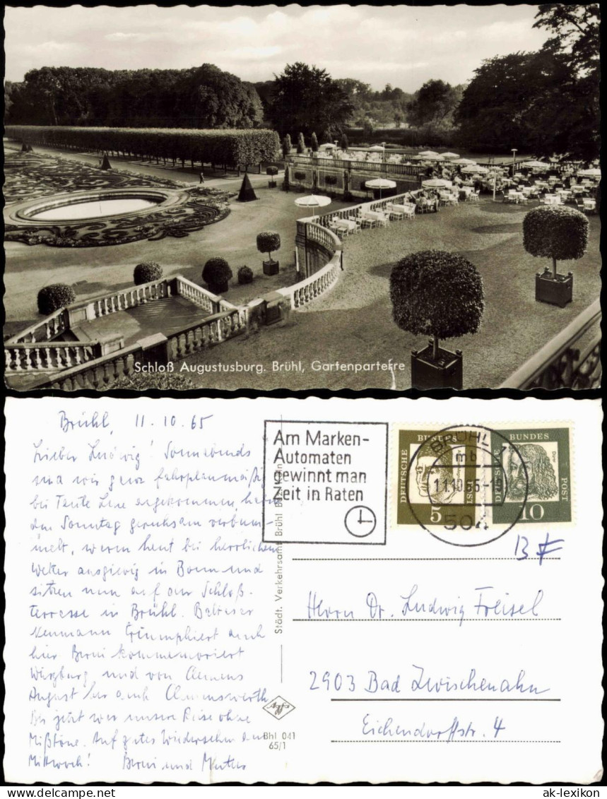 Ansichtskarte Brühl Schloß Augustusburg, Gartenparterre 1965