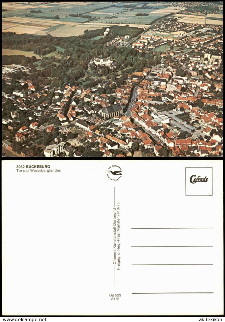 Ansichtskarte Bückeburg Luftbild Luftaufnahme 1981