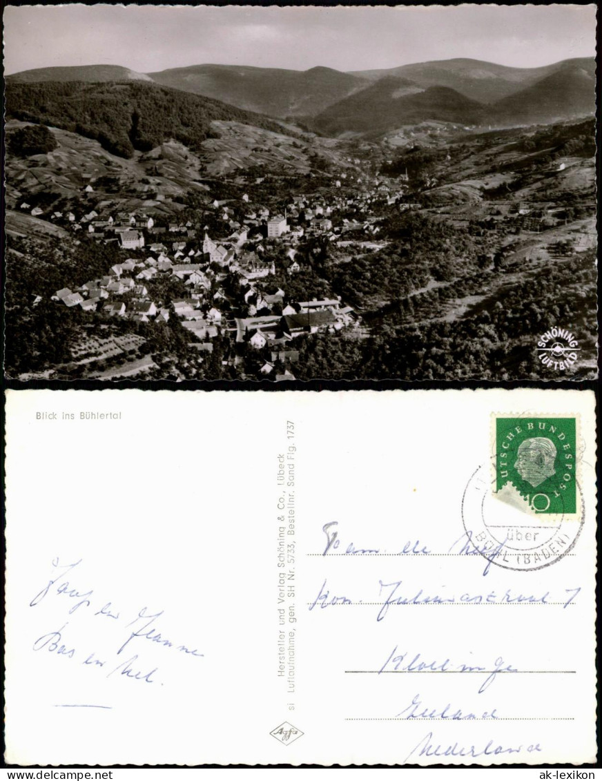 Ansichtskarte Bühlertal Luftbild 1961