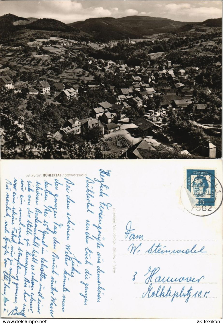 Ansichtskarte Bühlertal Totalansicht 1963