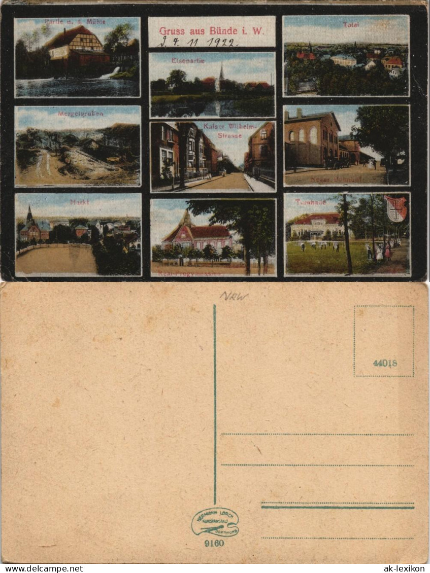 Ansichtskarte Bünde MB: Straßen, Plätze 1913