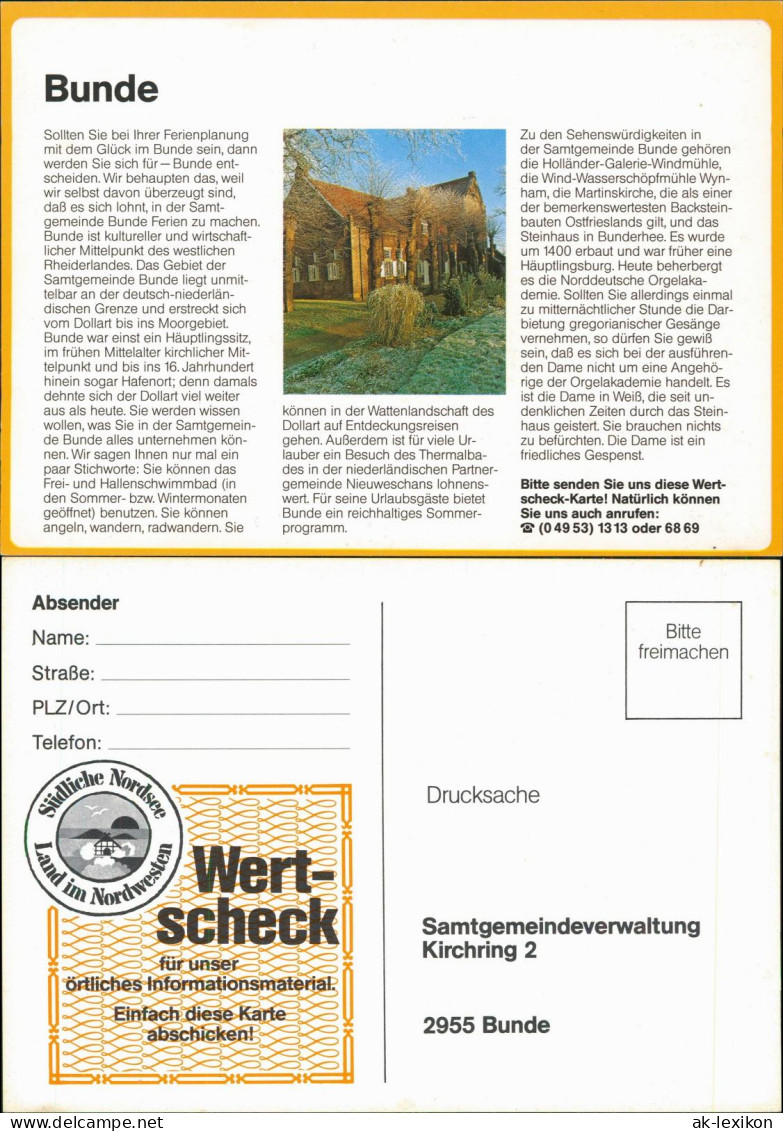 Ansichtskarte Bunde (Ostfriesland Lk Leer) Drucksache Chronikkarte 1988