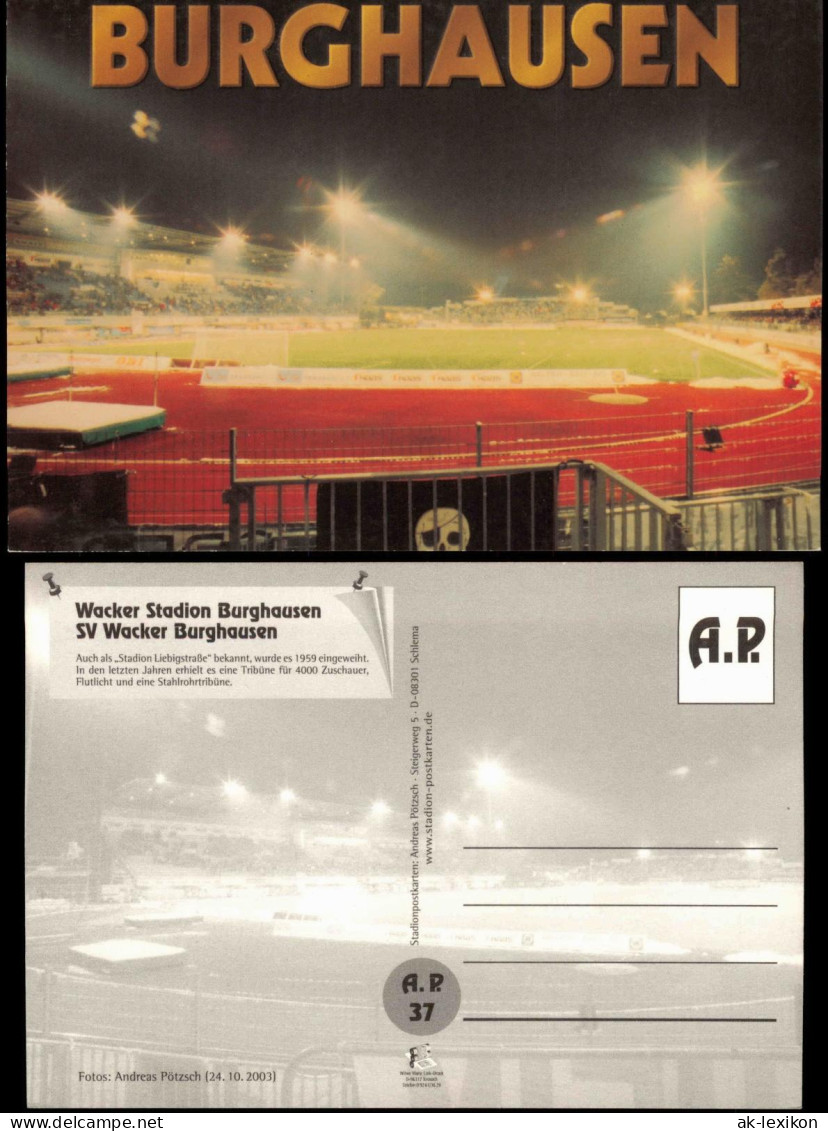 Ansichtskarte Burghausen Wacker Fussball Stadion Burghausen 2003