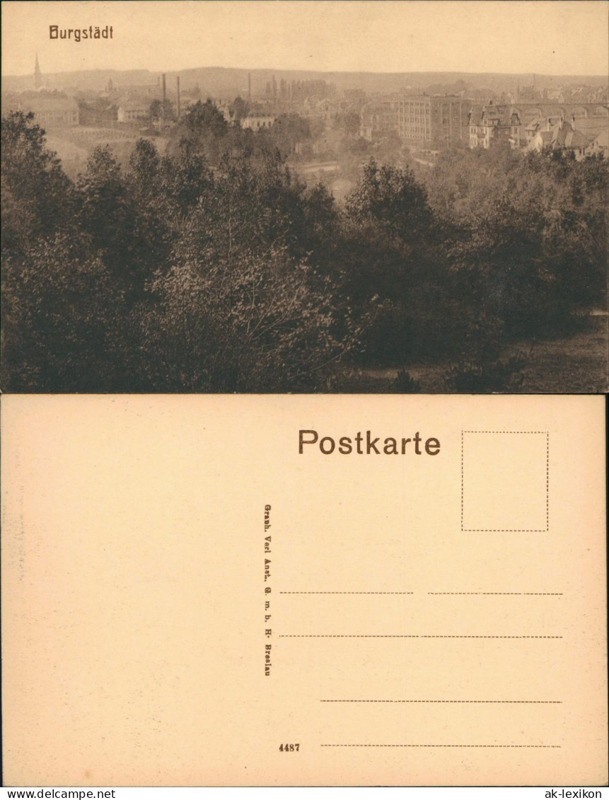 Ansichtskarte Burgstädt Panorama-Ansicht Gesamtansicht 1910