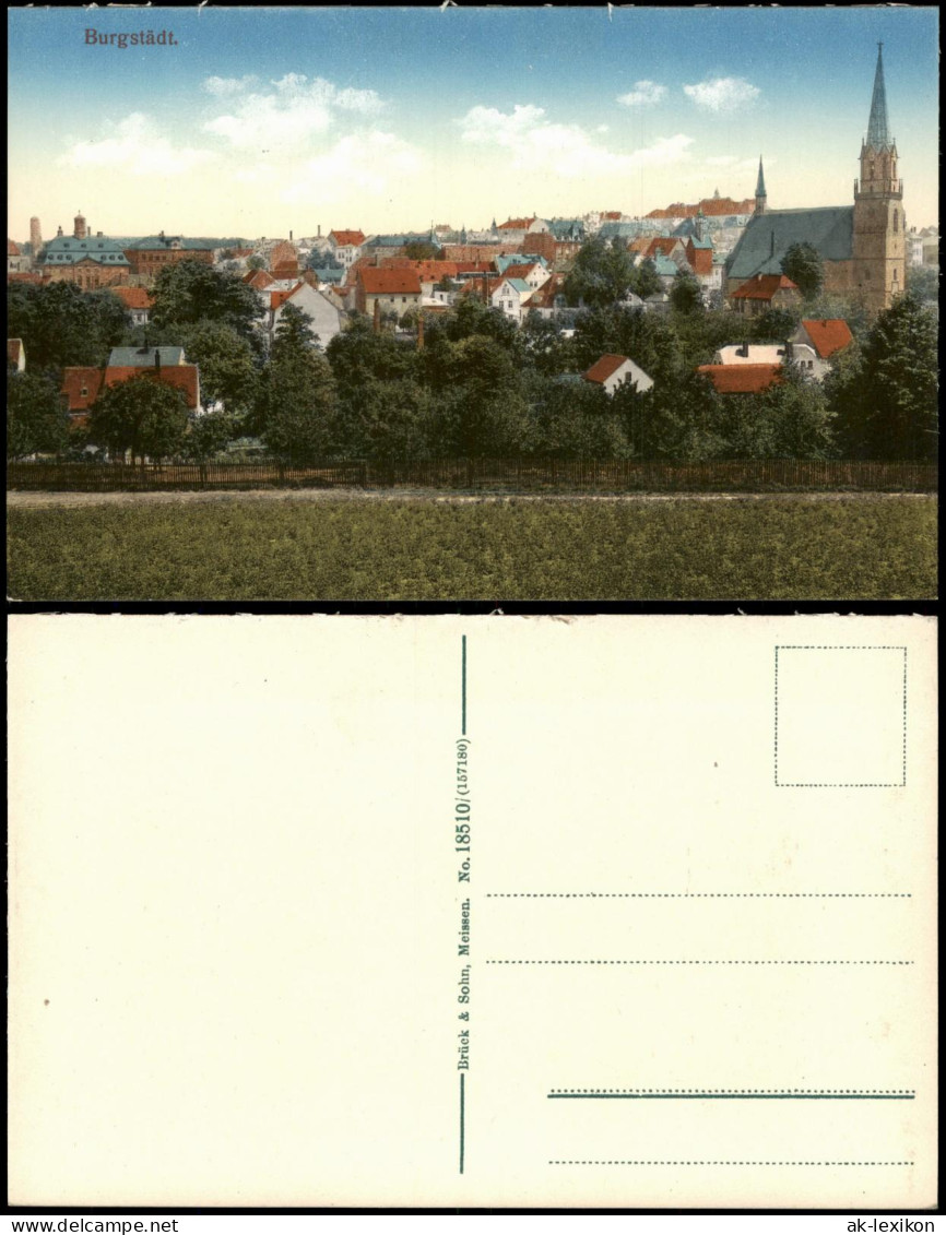 Ansichtskarte Burgstädt Partie am Stadtrand 1914