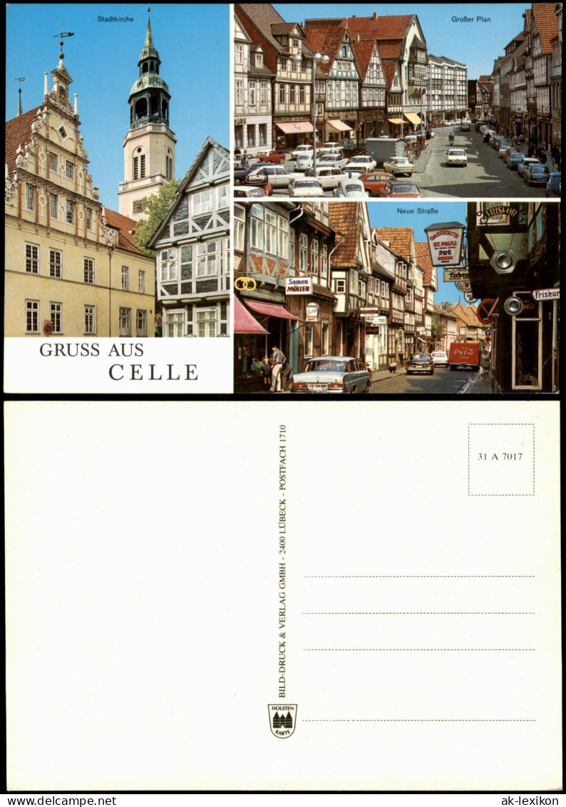 Ansichtskarte Celle GRUSS AUS CELLE (Mehrbild-AK 3 Stadt-Ansichten) 1980