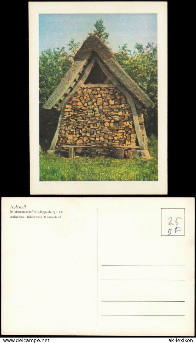Ansichtskarte Cloppenburg Holzstall Museumsdorf Cloppenburg 1960