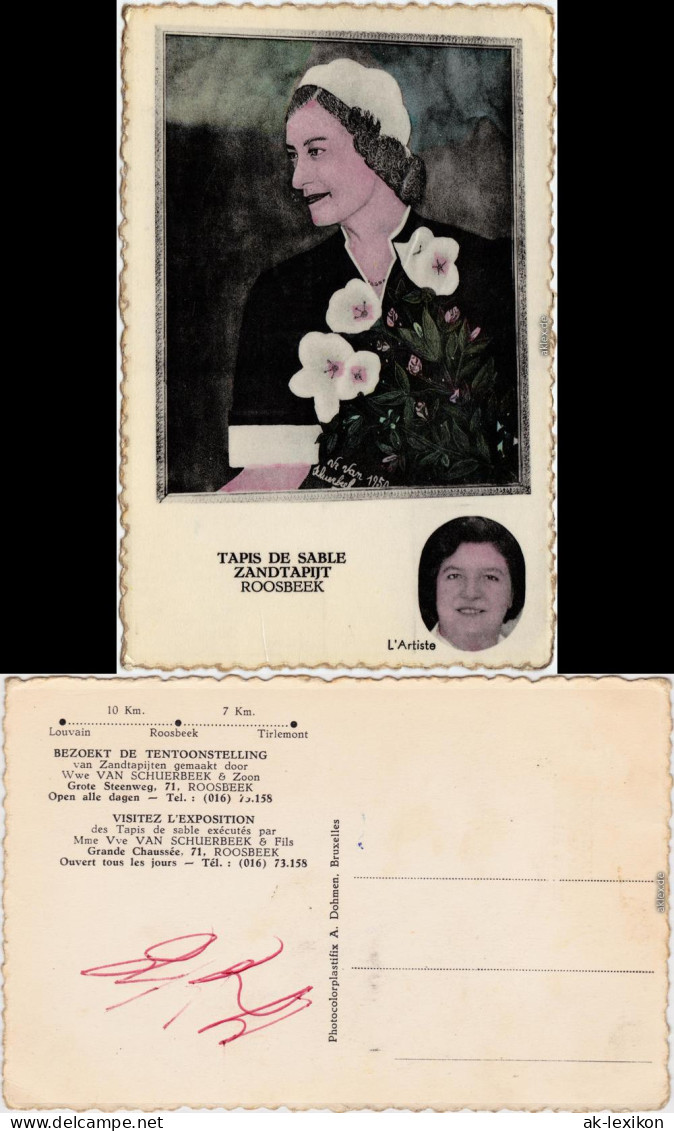 Ansichtskarte CPA Roosbeek Boutersem Tapis de SableZandtapijt 1950