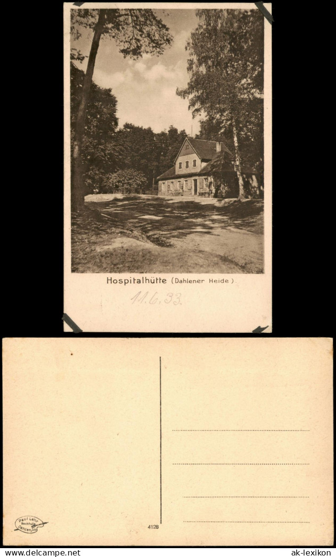 Ansichtskarte Dahlen Hospitalhütte (Dahlener Heide) 1920