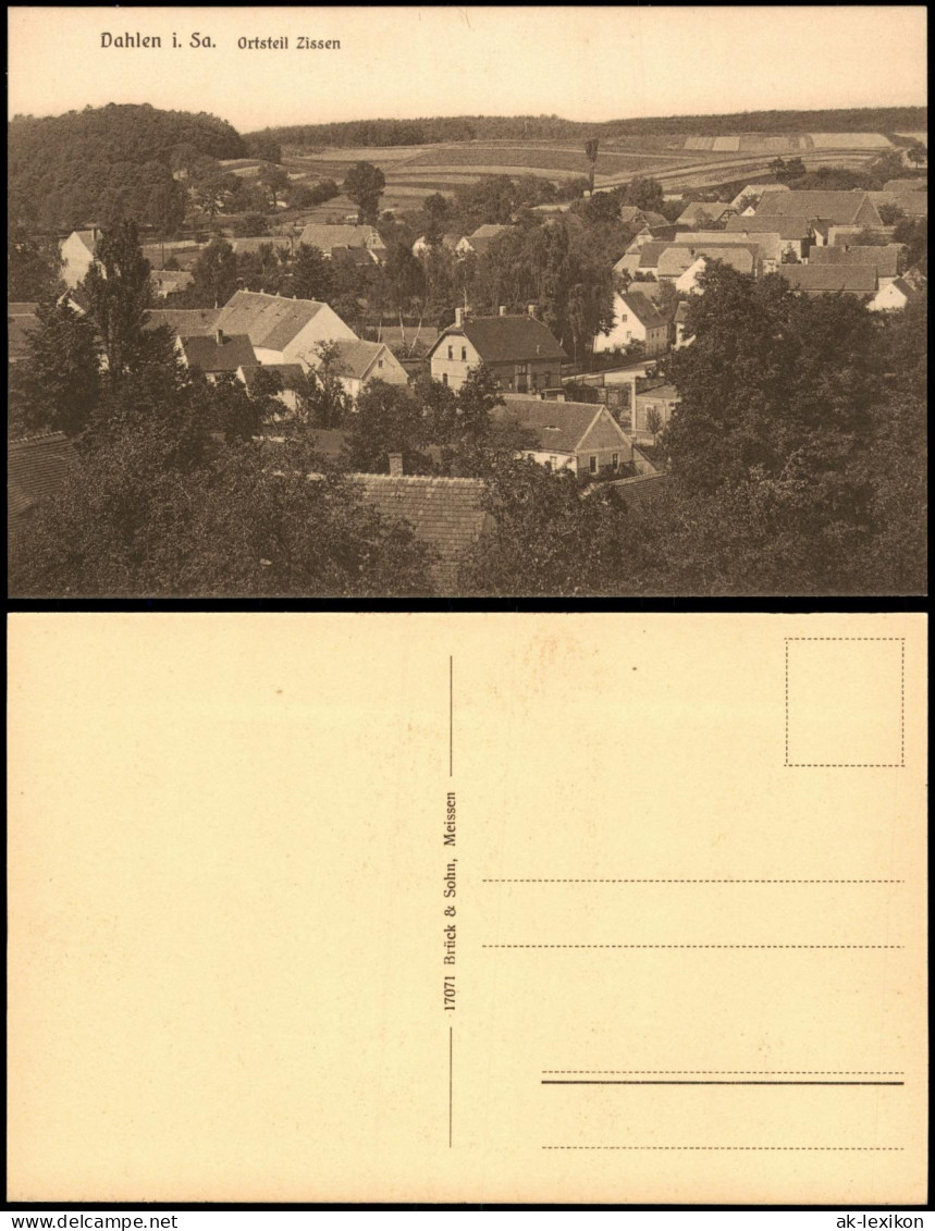 Ansichtskarte Dahlen Ortsteil Zissen 1913