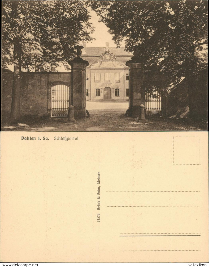 Ansichtskarte Dahlen Schloss - Portal 1926
