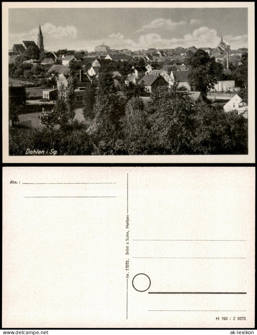 Ansichtskarte Dahlen Stadtblick 1952