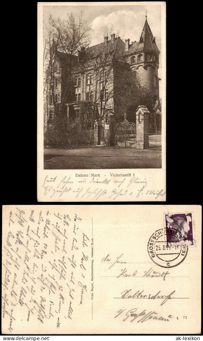 Ansichtskarte Dahme (Mark) Partie am Victoriastift 1944