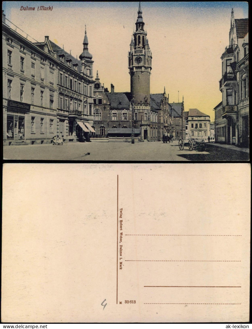 Ansichtskarte Dahme (Mark) Straßenpartie Geschäfte 1909